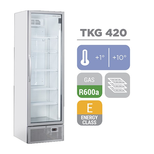 Ψυγείο  Αναψυκτικών - Βιτρίνα Συντήρησης με 1 Πόρτα Cool Head TKG 420