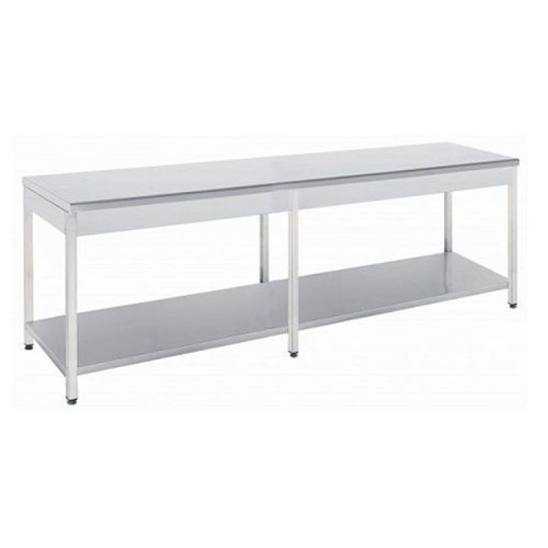 Τραπέζι Με 1 Ράφι 230x70x88cm NikiInox 00TL.70230
