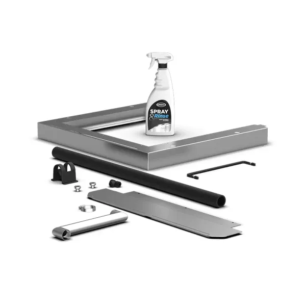 Double stack installation kit + SPRAY&Rinse UNOX XWKQT-00EF-E-SR