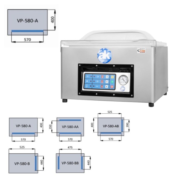 Επιτραπέζιο Vacuum Εσωτερικής Αναρρόφησης AK RAMON VP-580A