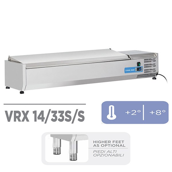 Ψυγείο πίτσας επιτραπέζιο χωρίς βιτρίνα 6 GN 1/4 Cool Head VRX 14/33S/S