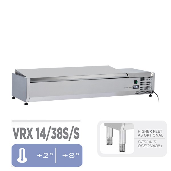 Ψυγείο πίτσας επιτραπέζιο χωρίς βιτρίνα 6 GN 1/3 Cool Head VRX 14/38S/S