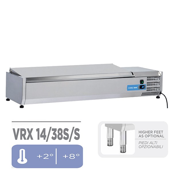 Ψυγείο πίτσας επιτραπέζιο χωρίς βιτρίνα 6 GN 1/3 Cool Head VRX 14/33S/S