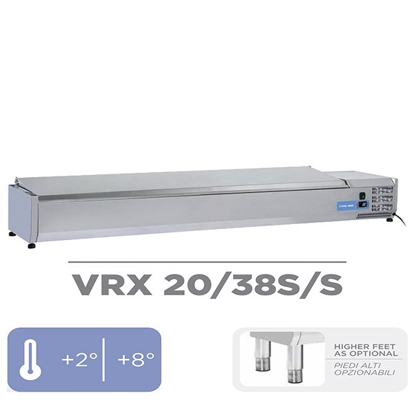 Ψυγείο πίτσας επιτραπέζιο χωρίς βιτρίνα 9 GN 1/3 Cool Head VRX 20/38S/S